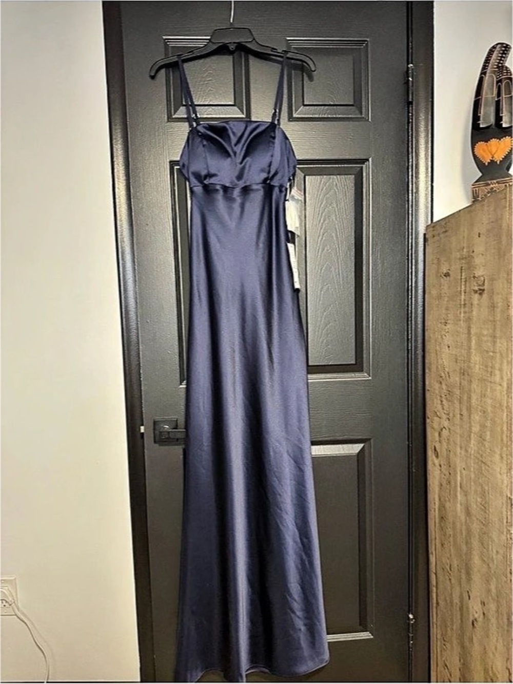 Macys Embellished Maxi Dress in navy Size 8 NWT
